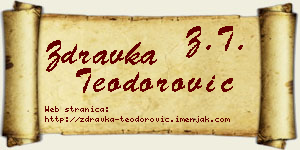 Zdravka Teodorović vizit kartica